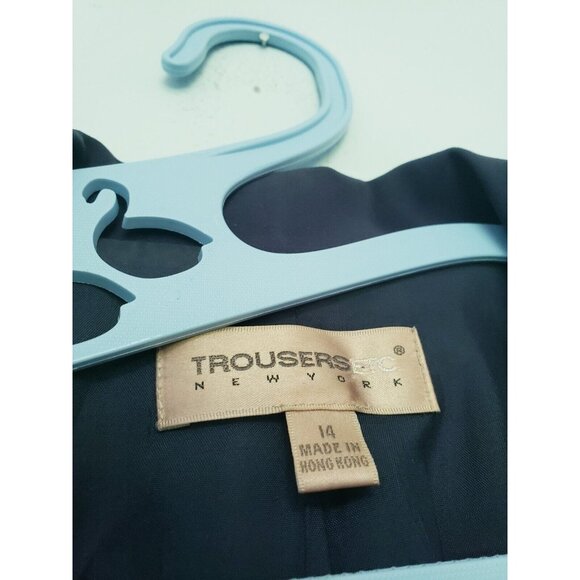 Trousers Etc New York Womens 14 Jacket Navy Blue Button Front Classic Old Money - Picture 5 of 6